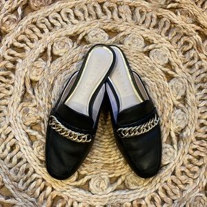Gianni bini Black Leather Mules Size 8.5